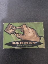 Vintage Burman Hair Clippers, In Original Box, Circa 1960s Rare Instructions