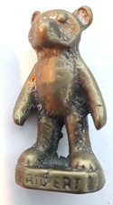 Solid brass vintage RUPERT THE BEAR  5.5 cm figure