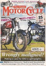 NEW! The Classic MOTORCYCLE April 2015 AMC Indians Triumph TR6 +25 BRITISH BIKES