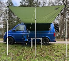 Campervan Caravan Awning sun canopy by WILD EARTH DELUX SET  2.4 x 3m ARMY GREEN