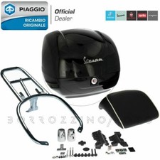 Black Trunk Kit 94 Original Piaggio 42 Lt VESPA GTS 4T IE Super 125 2009-2010