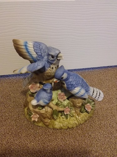 Vintage porcelain blue bird - vintage,