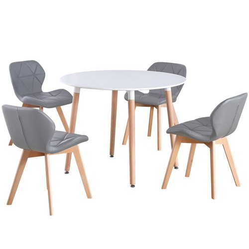 Round seat white dinner - 4,