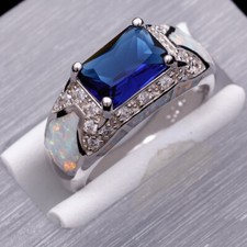 7x10 Blue Simulated Sapphire