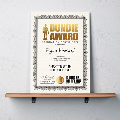 The office show dundie - the,
