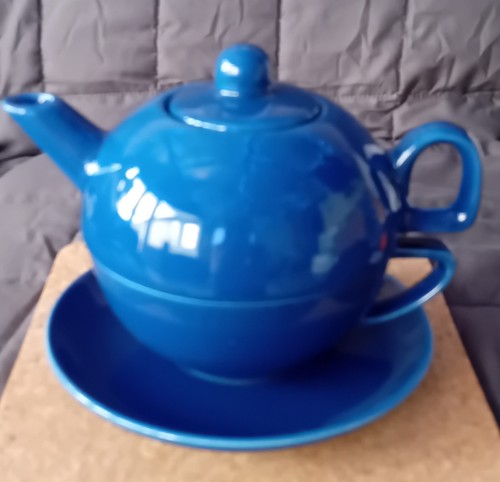 Glossy blue tea for - blue, one