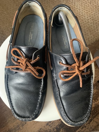 Men deck shoes black - m&s,