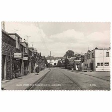 DRYMEN Main Street and Plough Hotel, Stirlingshire RP Postcard Unused