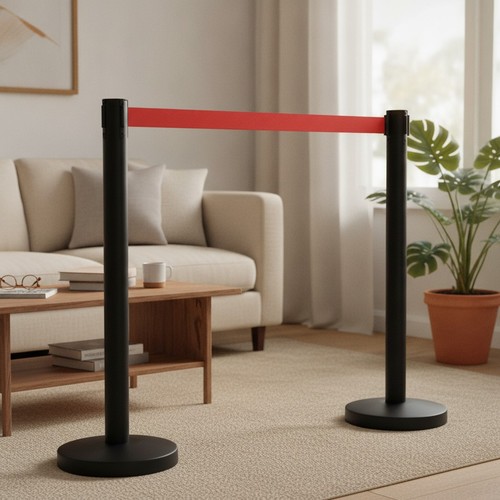 Queue barrier retractable - barrier,
