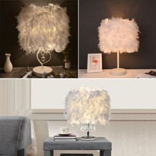 Bedside White Feather Table