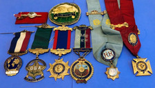 Vintage RAOB Royal Antediluvian Order Buffaloes Lot Medals Jewells Patch Tie Pin