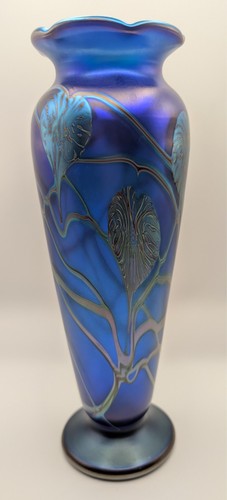 Early okra glass - glass, iridescent