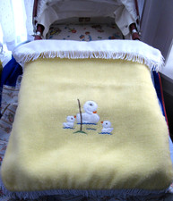 Pram Rug Vintage Fringed Baby