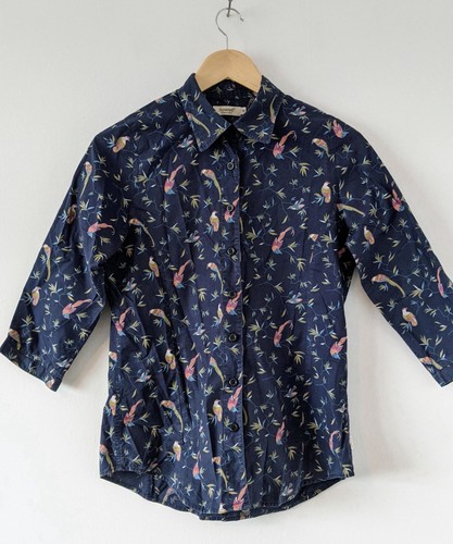 Howies blue bird print shirt - howies, bird-print