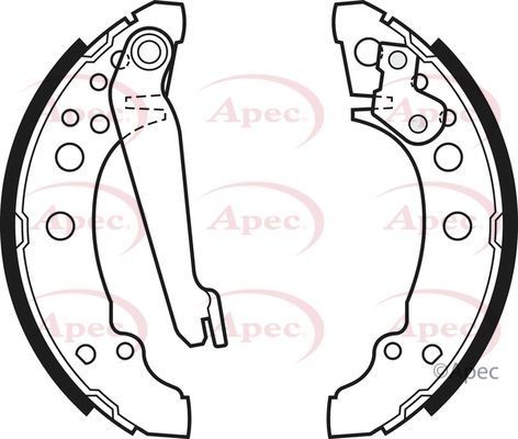 Apec rear brake shoe set - shoe,