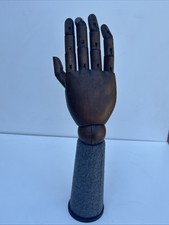 Vintage Articulated Wood Right Hand for Drawing or Display Jewelry.