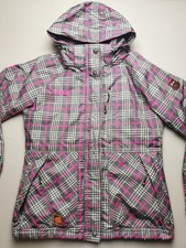 IGUANA Womens Size M Performance Aqua-Trail Ski Jacket VGC Check Hooded Pockets
