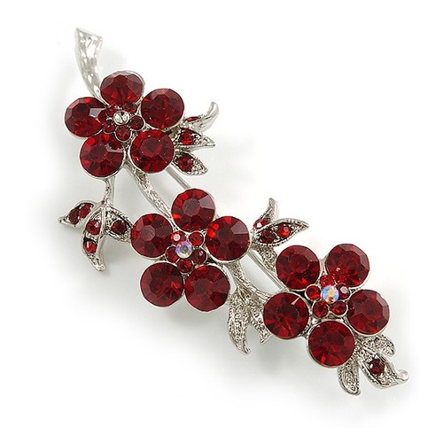 Ruby red crystal triple - ruby,
