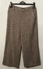 M&S Collection Grey Polyester Blend Wide Leg Trousers Size 10 W30 L26