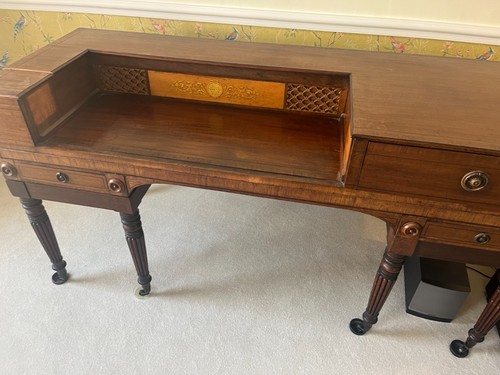 Antique spinet writing desk - spinet,