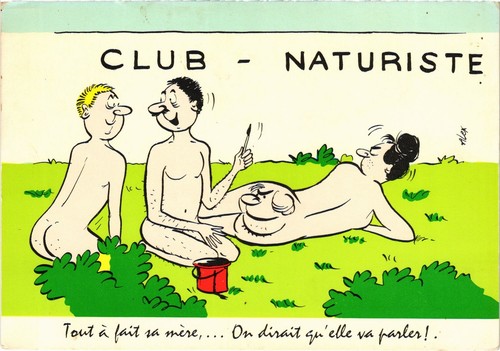 Cpm naturists humor pin up - naturists,