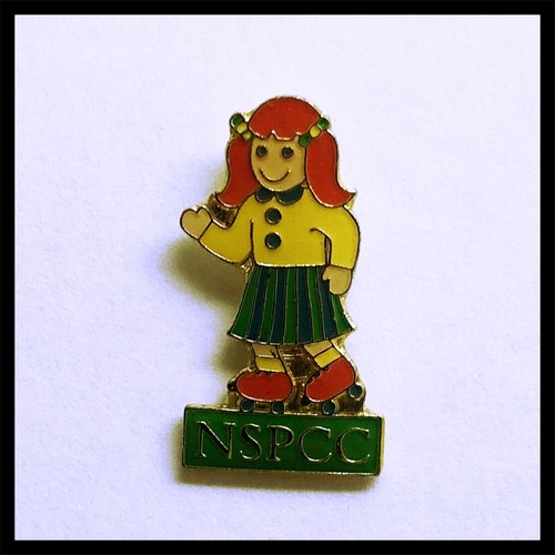 Nspcc charity pin badge - pin, girl