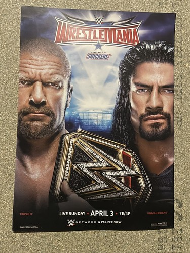 Wrestlemania poster triple - 32,