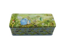 Peter Rabbit Storage Tin Beatrix Potter Long Rectangular Canister With Lid
