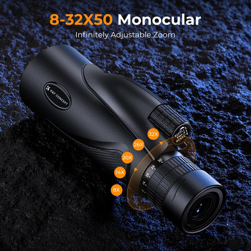 High power zoom - high, monocular