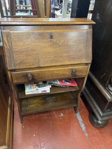 1930s oak student desk - oak,