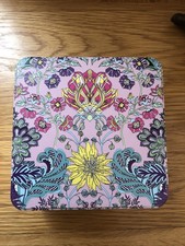 Pretty Flowery square tin box