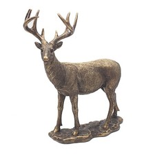 Large stag ornament bronze - ornament,