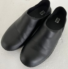 FitFlop Superloafer Black Leather Clog Mules size 6.5