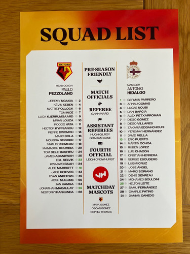 Watford deportivo la - v,
