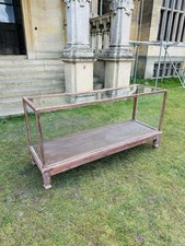 Antique Shop Display Counter / Wood & Glass