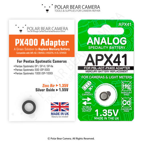Px400 battery adapter 1 35v - px400, 1.35v