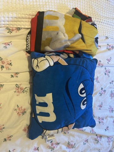 Blue pillow and blanket - blue,