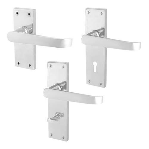 Polished chrome door handles - polished,