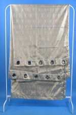 Enhanced Living Tyrone Silver & Gold Curtains Eyelet 66" Width 90" Drop