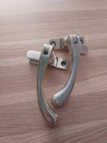 Vintage brass window latch - window,