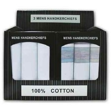 3 pack Mens Hankies Gents