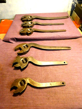 6 VINTAGE TOOLKIT ADJUSTABLE SPANNERS WRENCH AUTOMOBILIA AUTOJUMBLE TRACTOR TOOL