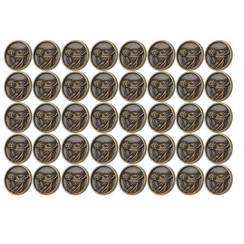 40pcs metal buttons mixed - buttons,