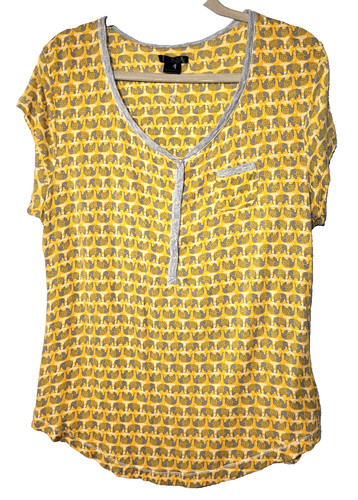 Layla orange elephant print - orange,