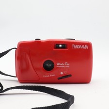 Wide Pic 35mm Panoramic Focus Free Film Camera Red Point & Shoot - Untested