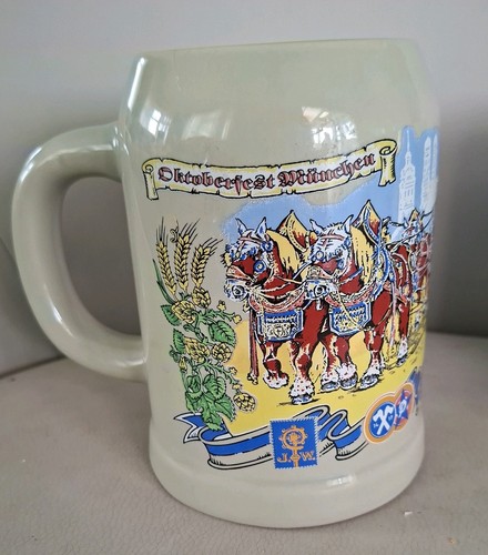 German stoneware beer stein - stoneware,