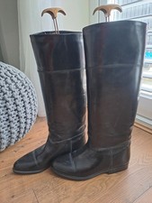 Black Leather Riding Boots