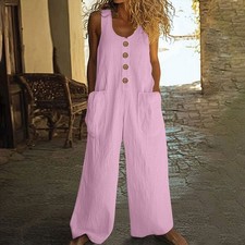 Ladies Summer Casual Overalls