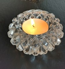 Heavy Lead Crystal Votive/tealight Candle Holder. Simply Beautiful!