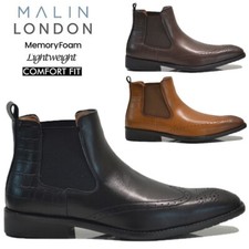 MENS MEMORY FOAM BROGUE CASUAL SMART CHELSEA DEALER ANKLE WORK SHOES BOOTS SIZE